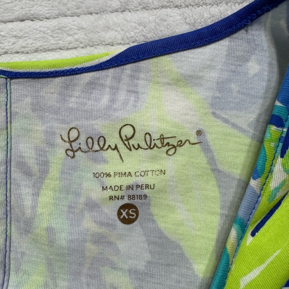 Lilly Pulitzer Tropical Blue and Green Coverup - Picture 6 of 10